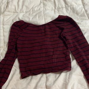 Forever 21 cropped striped shirt